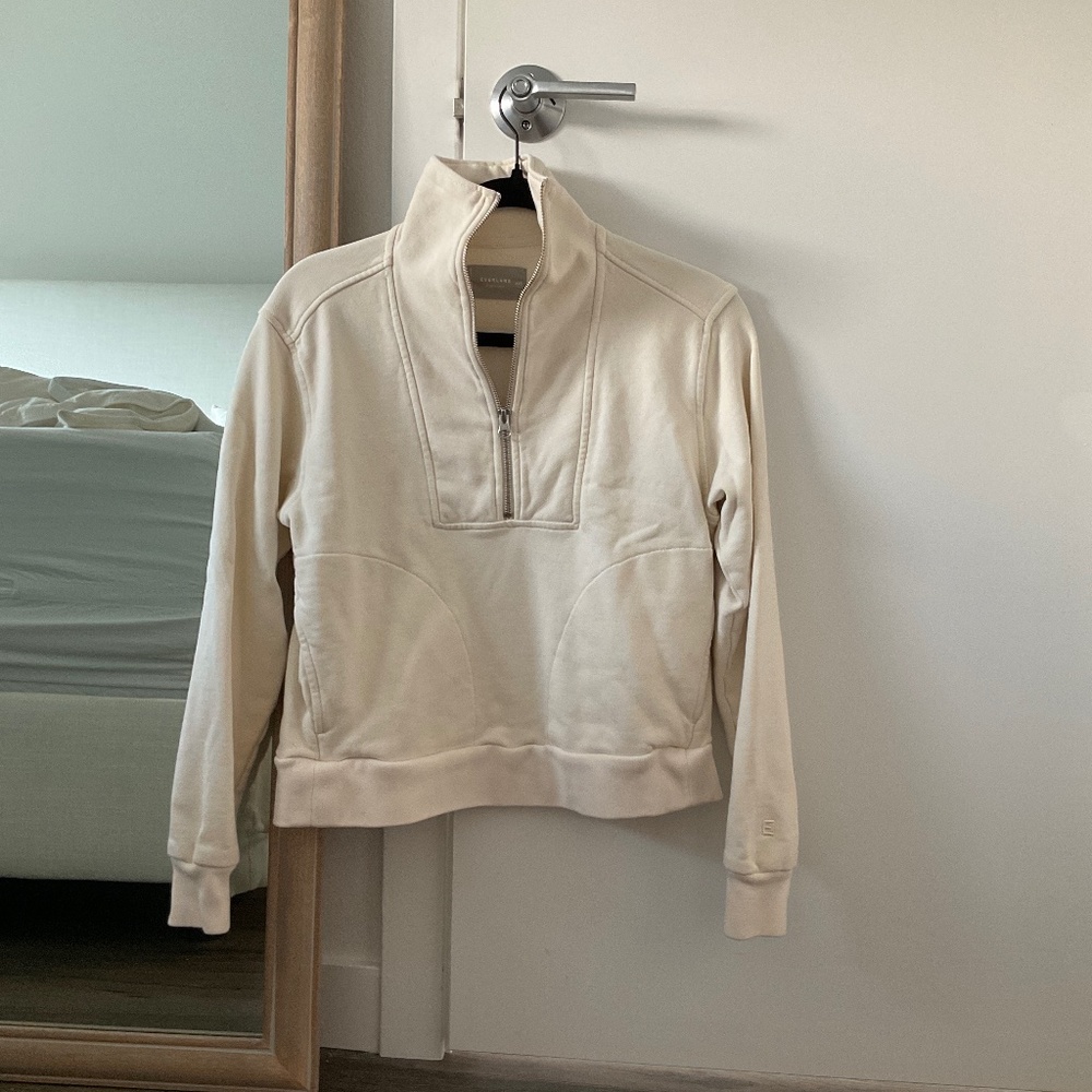 Everlane Track Half-Zip Sweatshirt Canvas XXS